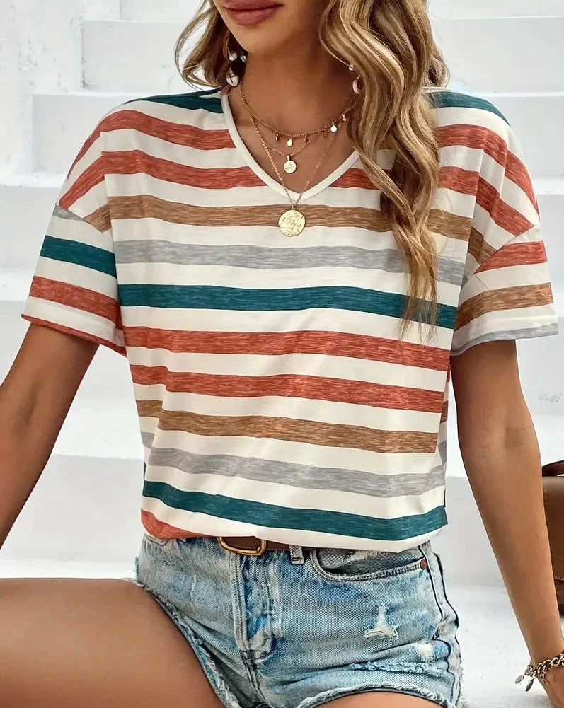 Lennon | Retro Striped Tee