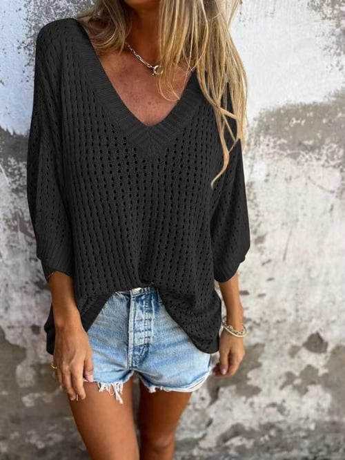 Kaylen | Lightweight Knit V-Neck Sweater