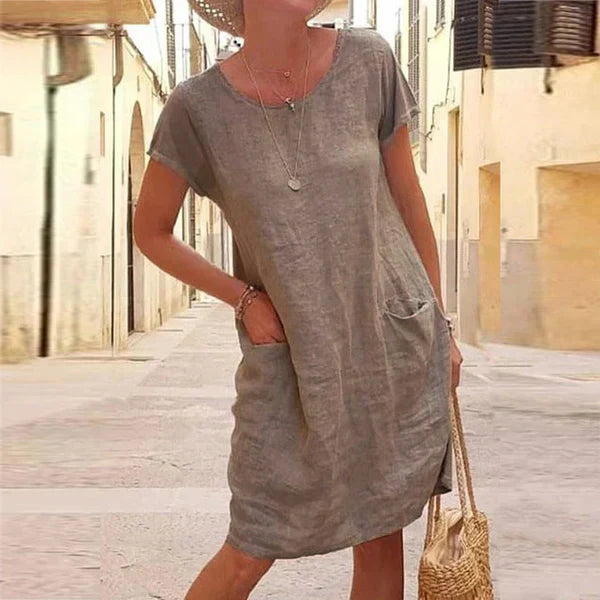 Kallista | Linen Pocket Dress