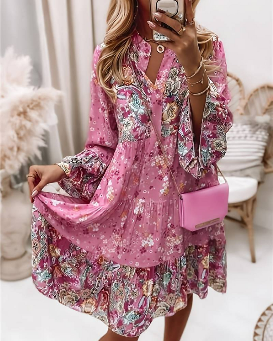 Lorena | Boho Paisley Mini Dress