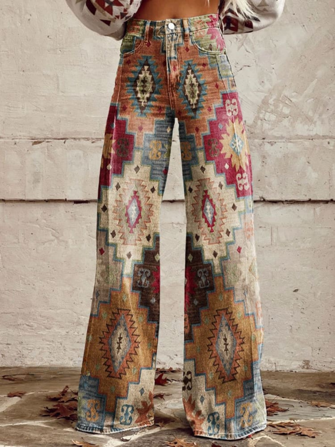 Zahara | Southwestern Wide-Leg Jeans