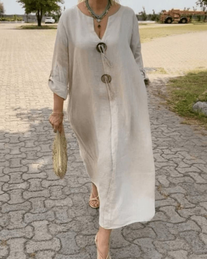 Octavia | Linen Maxi Dress