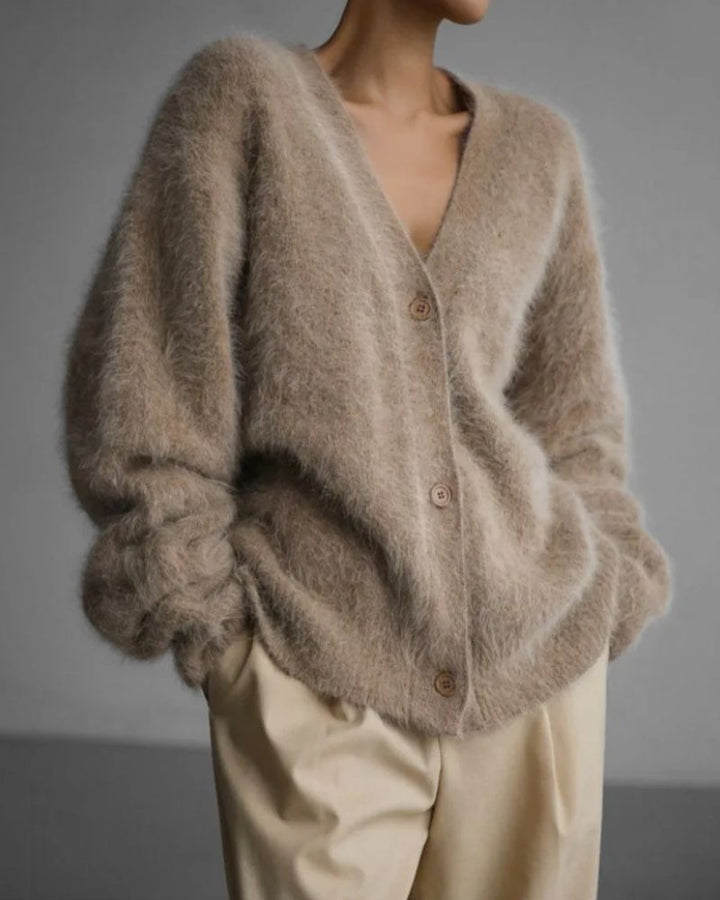 Amara | Fuzzy Knit Cardigan