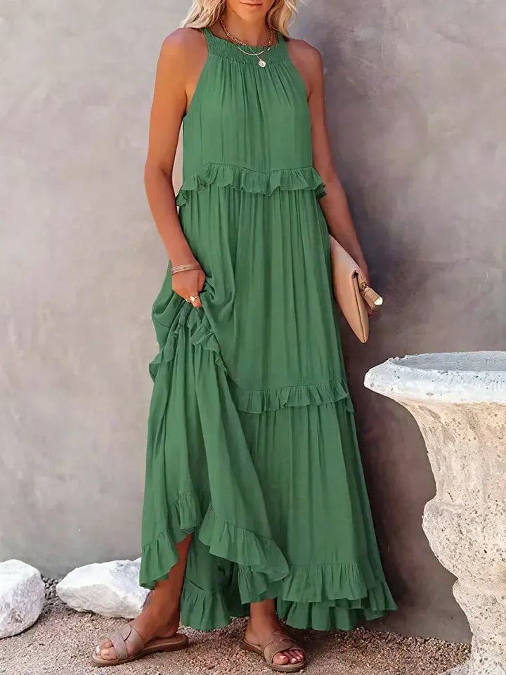 Blanka | Boho Ruffle Maxi Dress