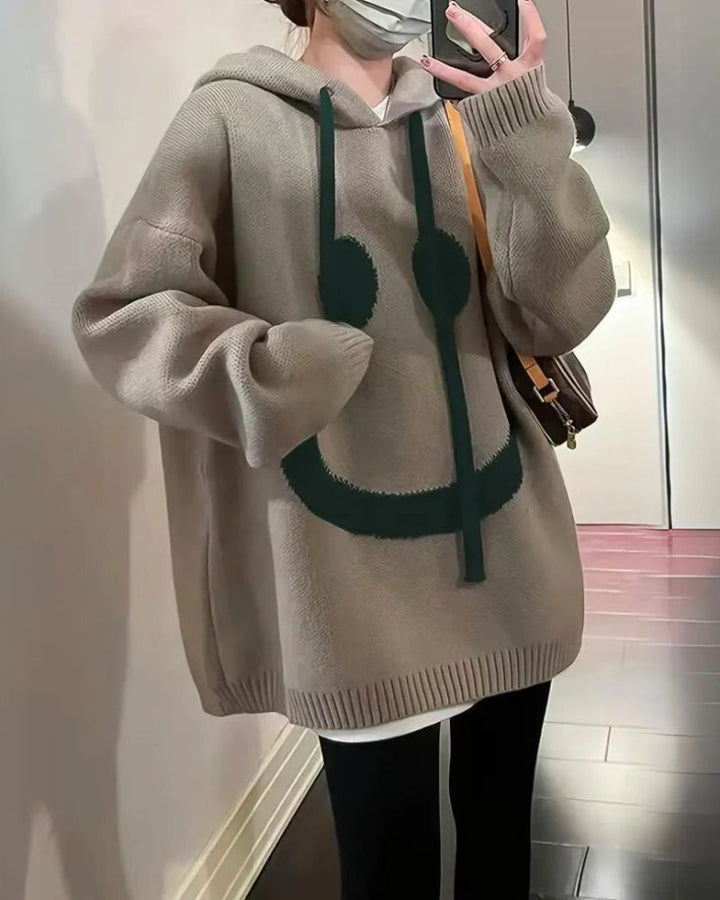 Juno | Smiley Knit Hoodie