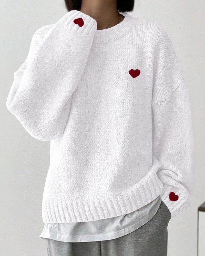 Marie | Heart Detail Knit Sweater