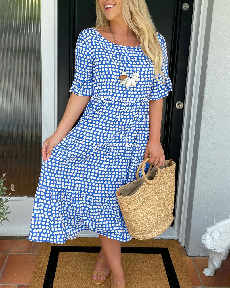 Celia | Polka Dot Midi Dress