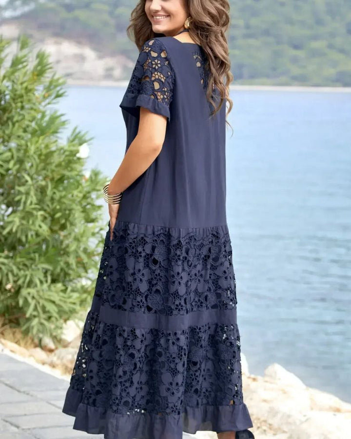 Eudora | Lace Panel Maxi Dress