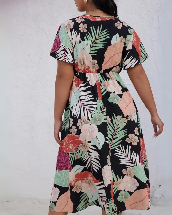 Kyra | Tropical Midi Dress