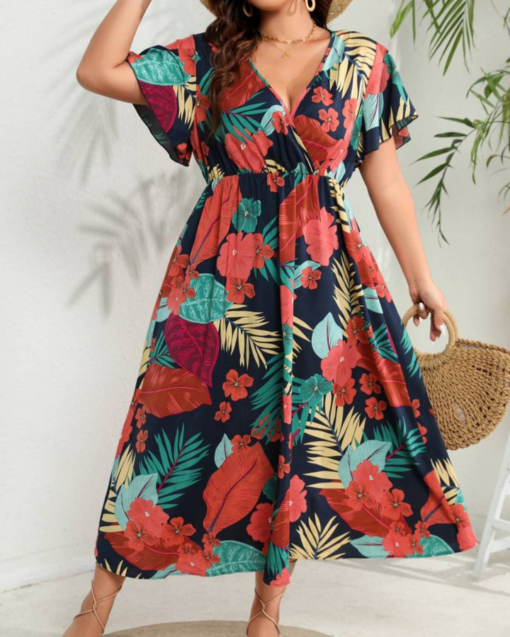 Kyra | Tropical Midi Dress