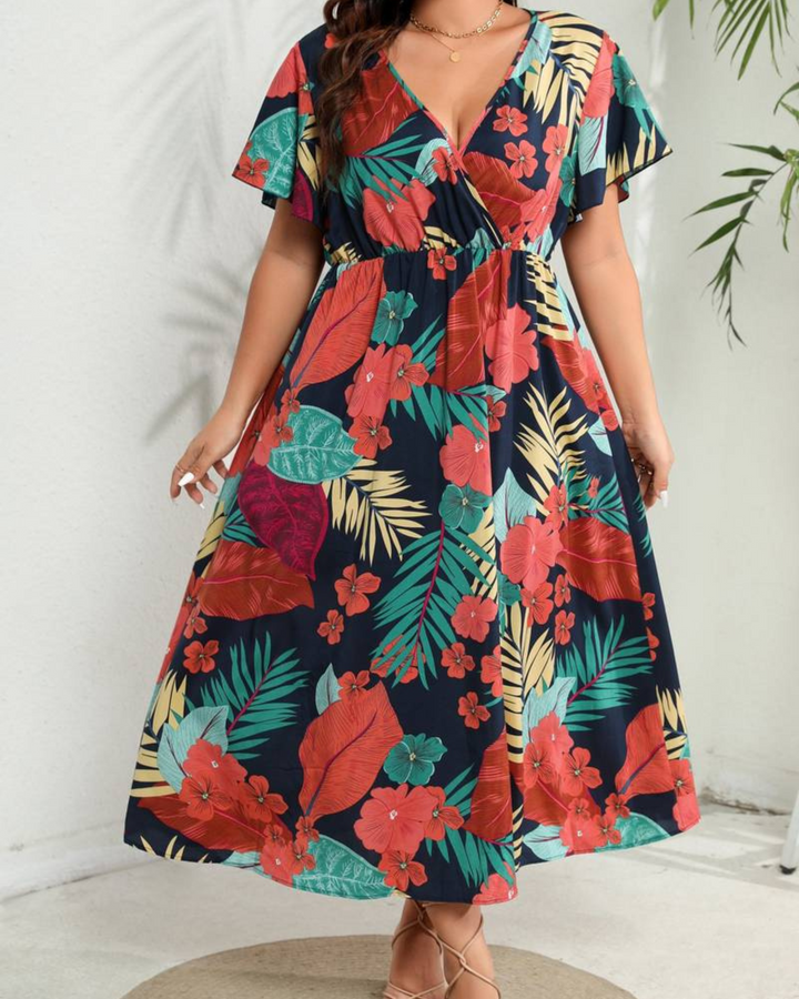 Kyra | Tropical Midi Dress