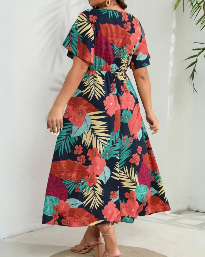 Kyra | Tropical Midi Dress