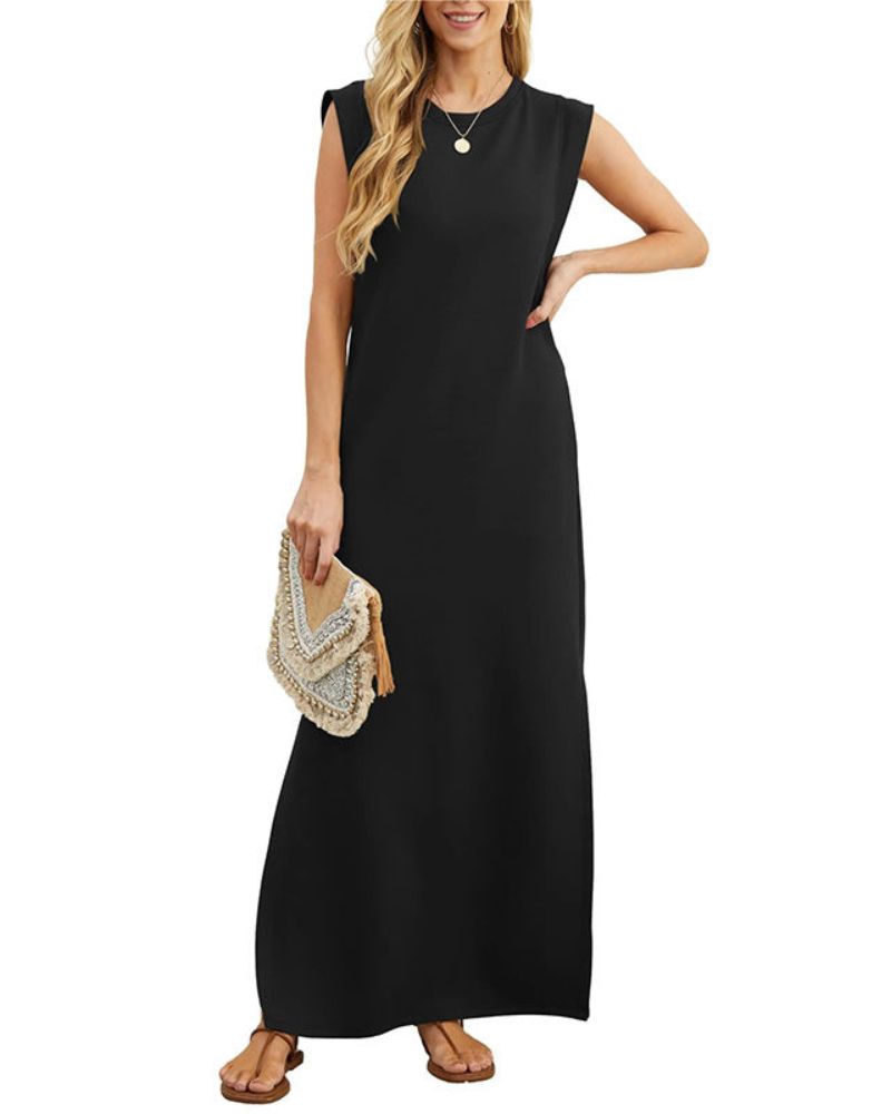 Noemie | Sleeveless Jersey Maxi Dress