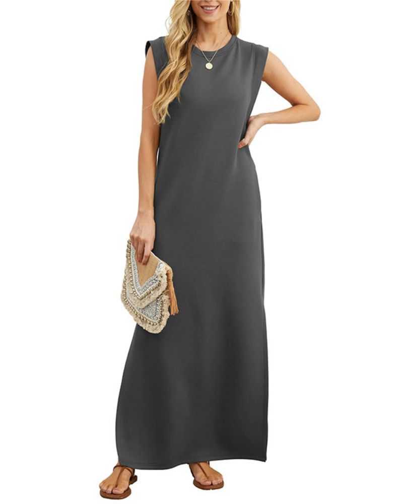 Noemie | Sleeveless Jersey Maxi Dress