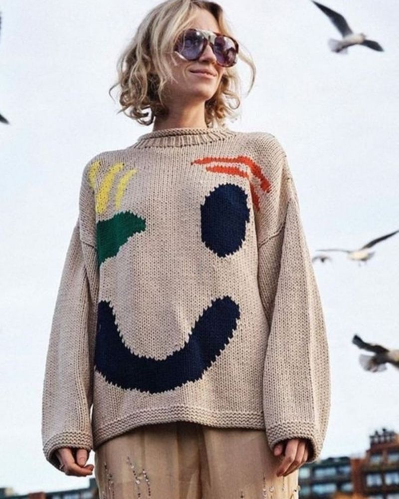 Zinnia | Abstract Knit Sweater