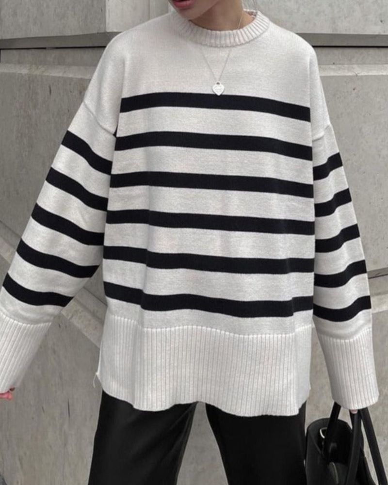 Greta | Striped Knit Sweater