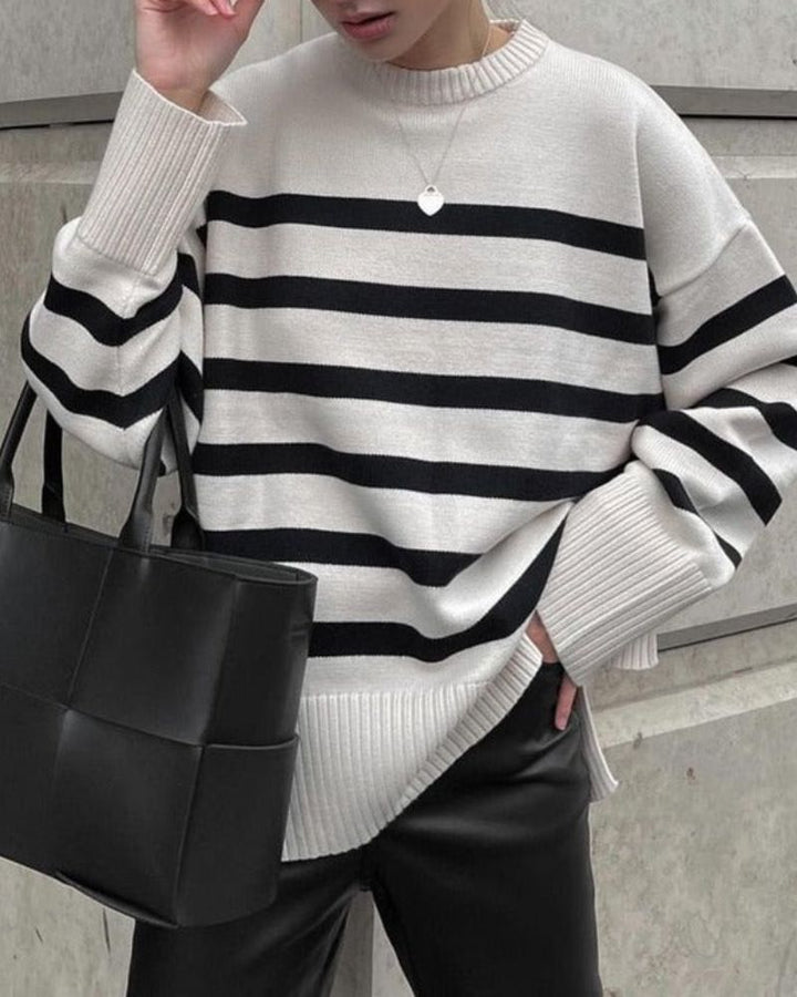 Greta | Striped Knit Sweater