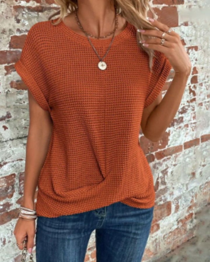 Amber | Waffle Knit Tee