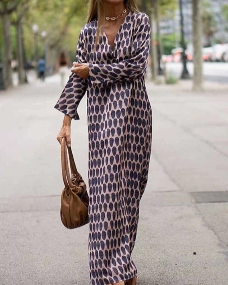 Fiorella | Retro Print Maxi Dress