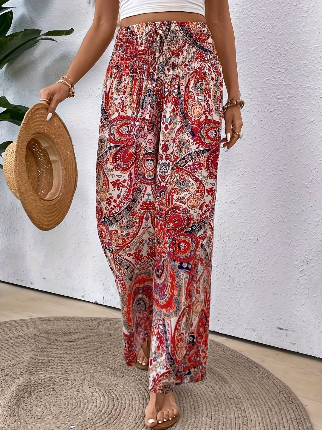 Adelaine | Paisley Boho Pants