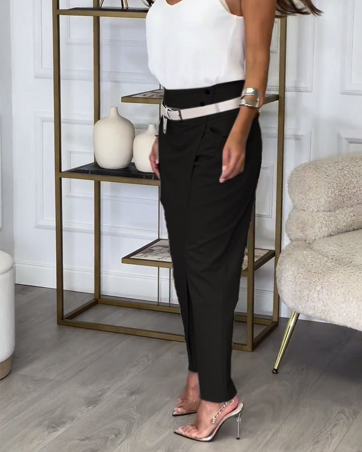 Selene | Asymmetrical Draped Pants