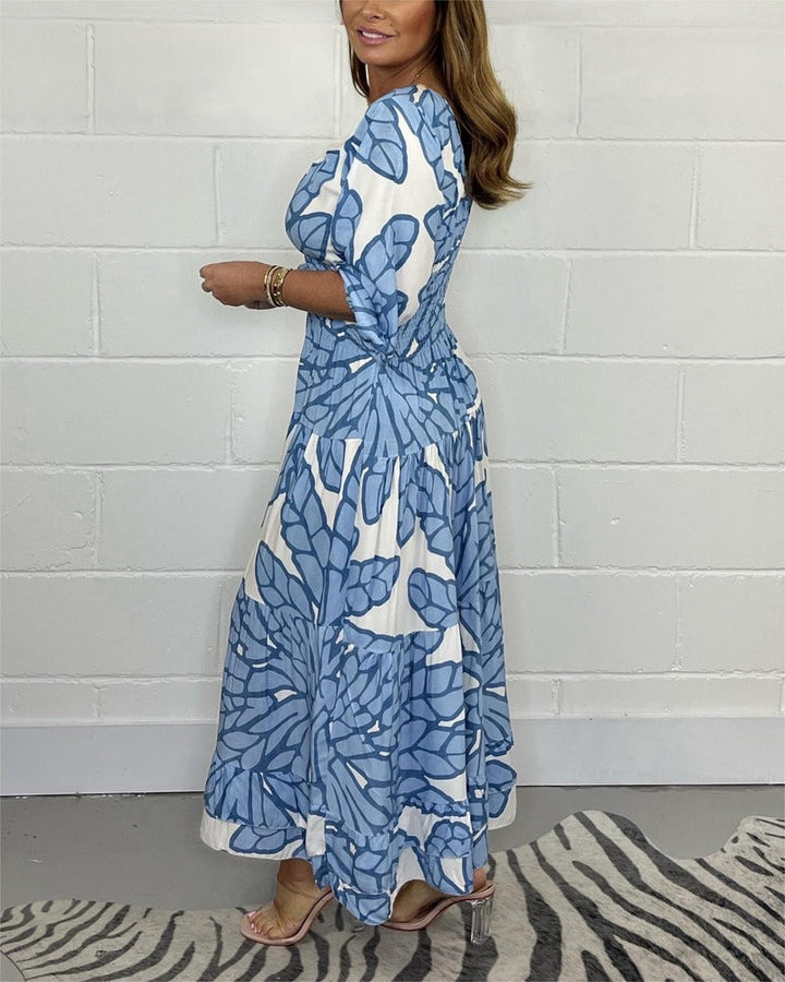 Elisabetta | Blue Floral Maxi Dress