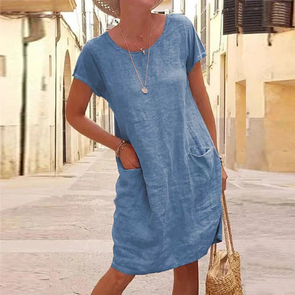 Kallista | Linen Pocket Dress