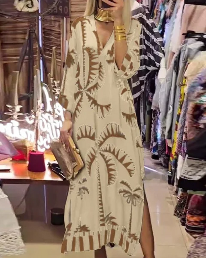 Alondra | Palm Print Kaftan