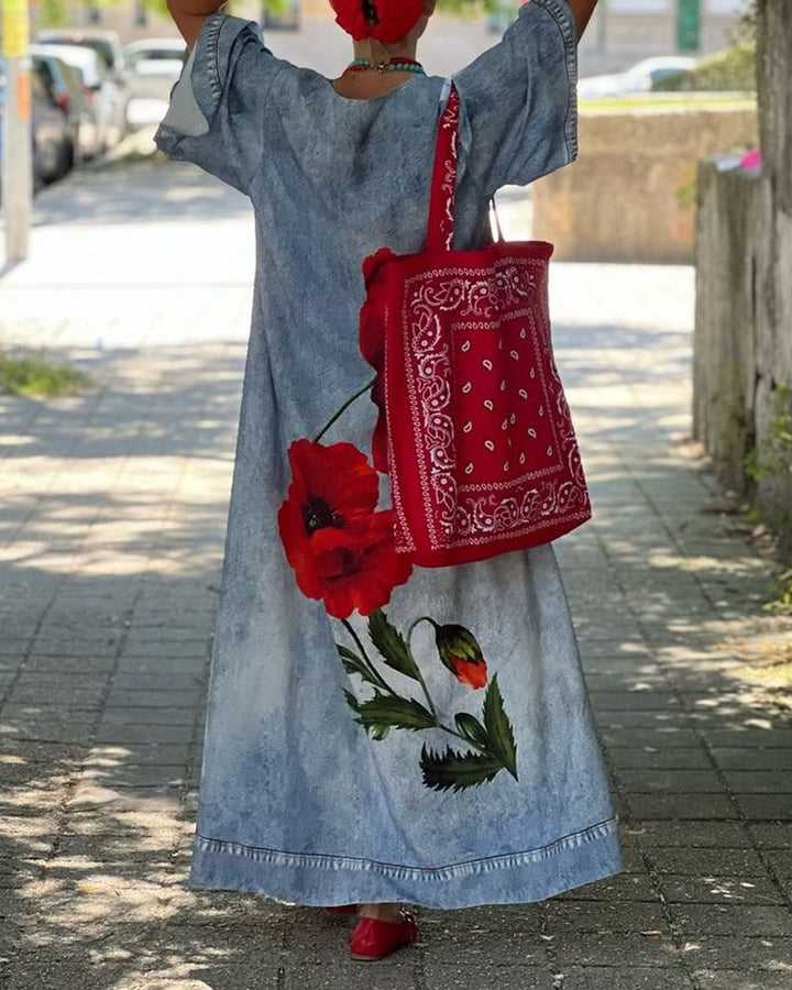 Persephone | Poppy Print Maxi Dress