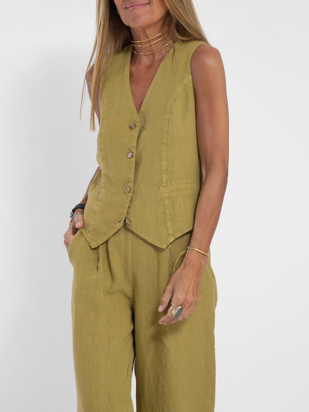 Vesper | Linen Wide-Leg Set