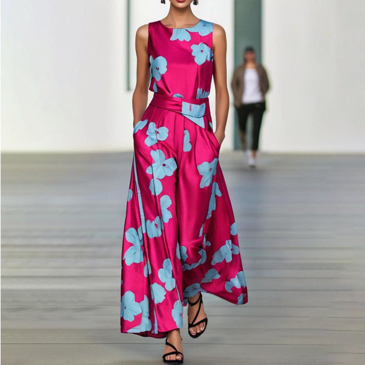 Kyrene | Floral Satin Maxi Dress