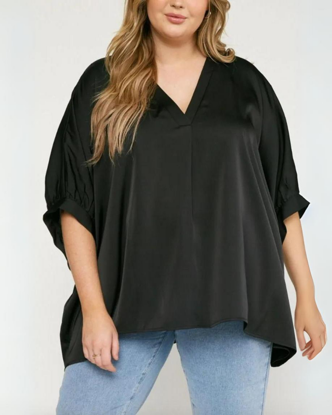 Juliette | Satin Draped Blouse