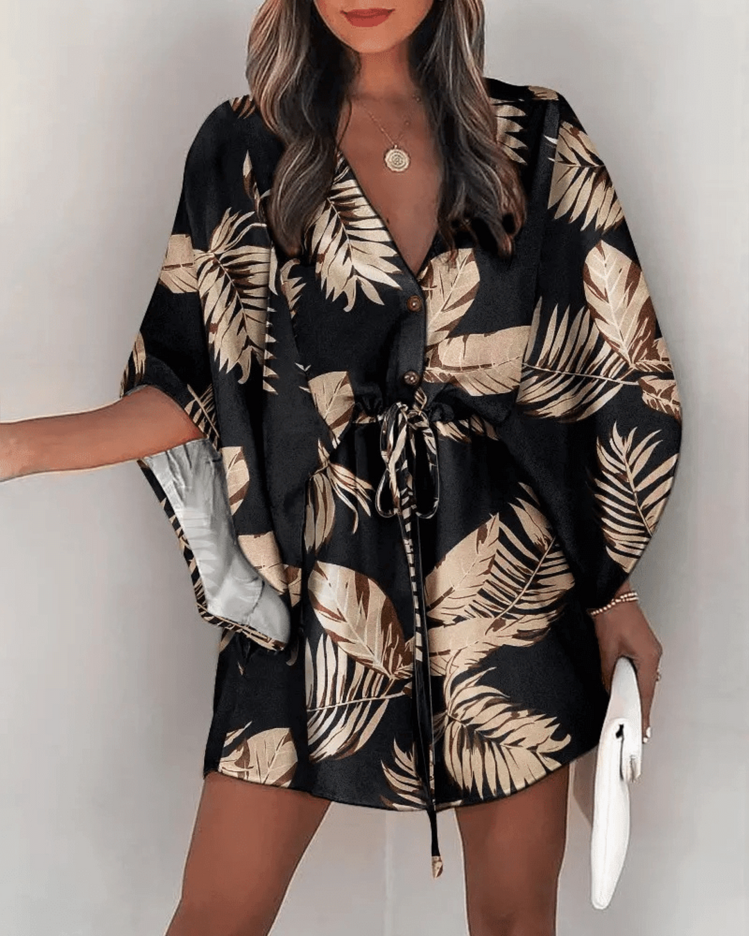 Martina | Tropical Print Button-Up Set