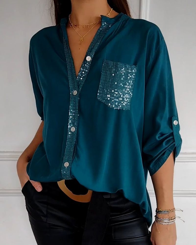 Sienna | Sequin Detail Blouse