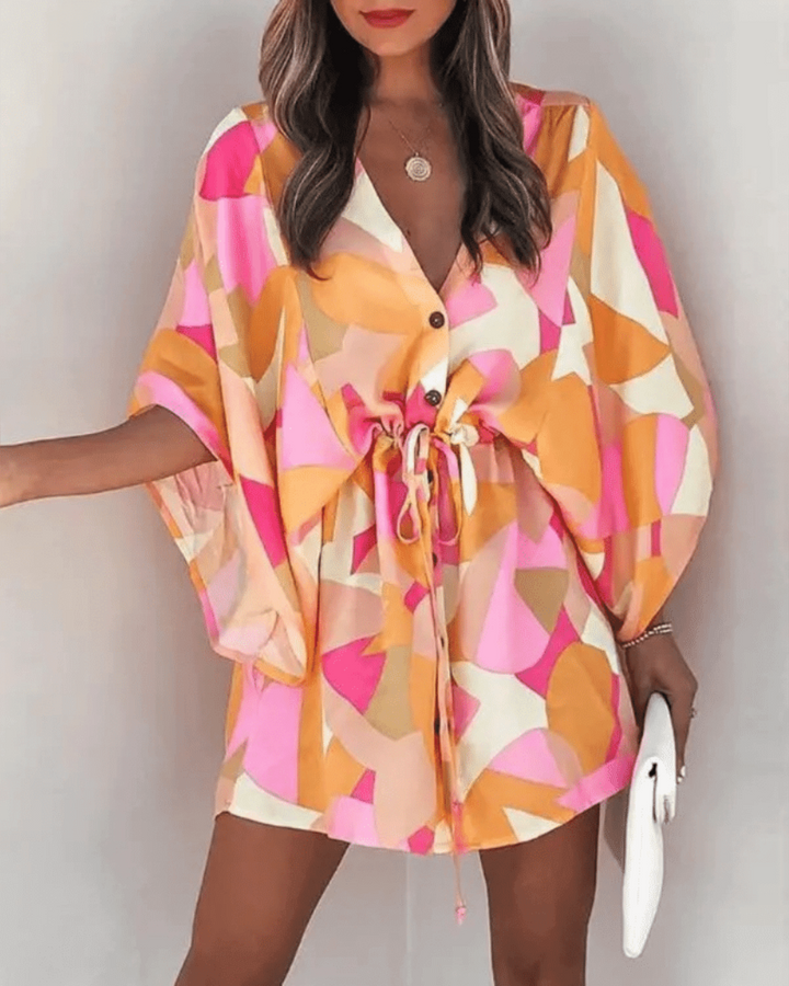 Martina | Tropical Print Button-Up Set