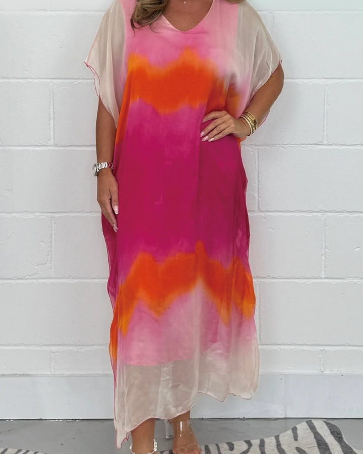 Zaria | Tie-Dye Kaftan Dress