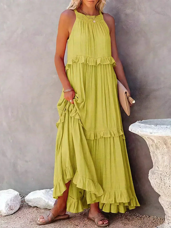 Blanka | Boho Ruffle Maxi Dress