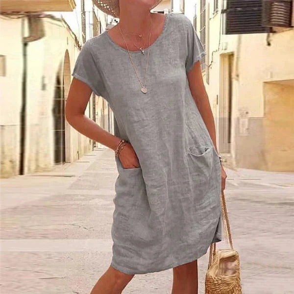 Kallista | Linen Pocket Dress