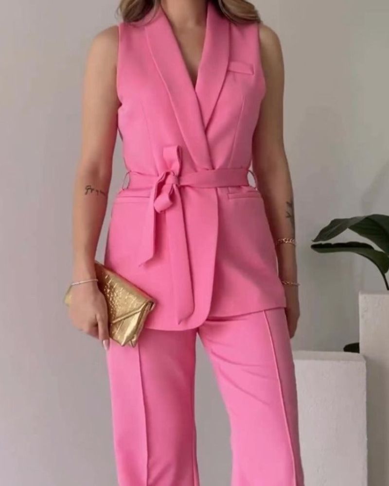 Valentina | Sleeveless Suit Set