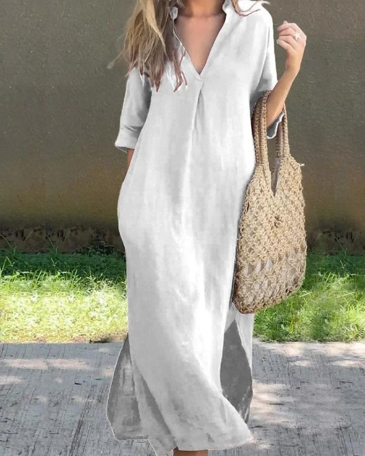 Elise | Linen Maxi Dress