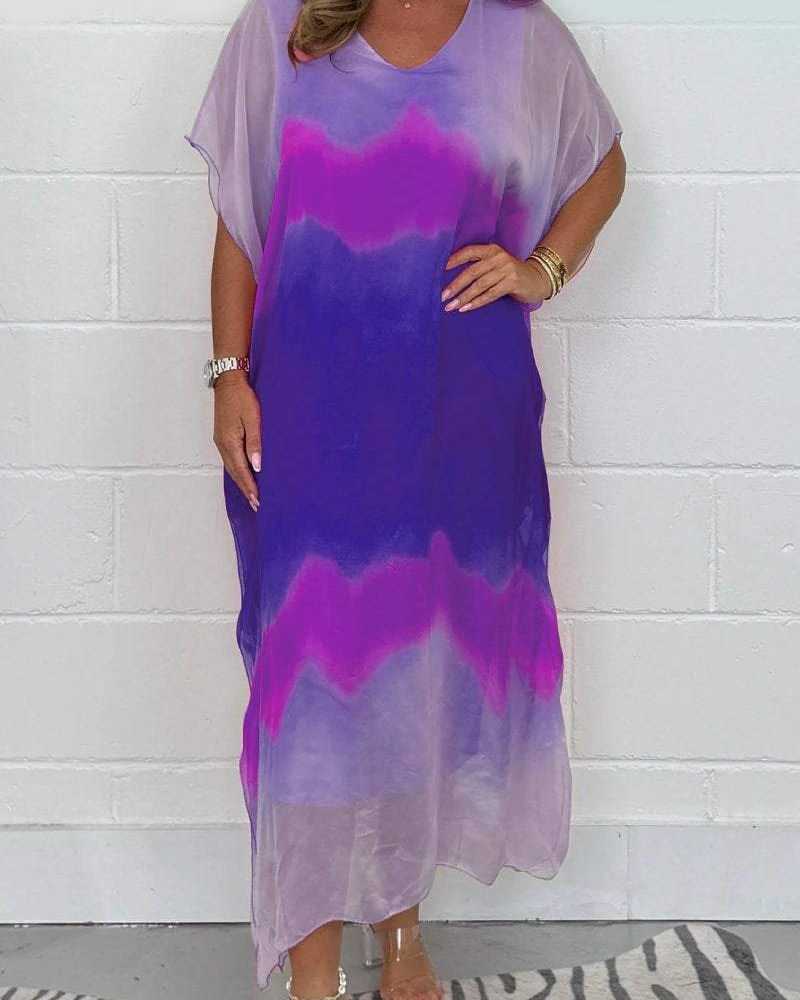 Zaria | Tie-Dye Kaftan Dress