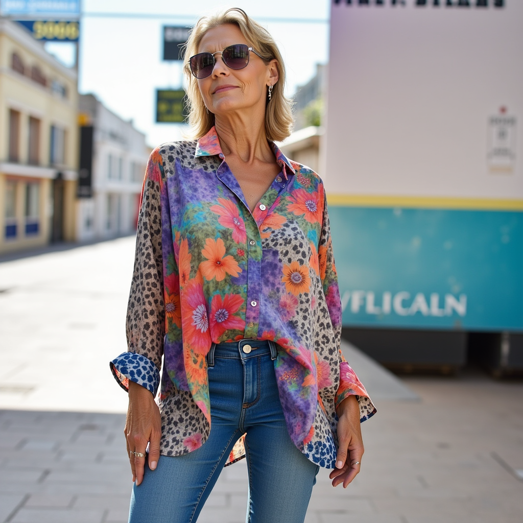 Camille | Bold Floral Button-Up