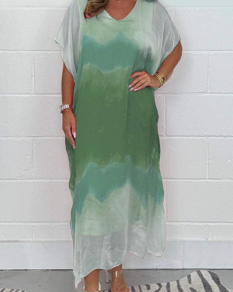 Zaria | Tie-Dye Kaftan Dress