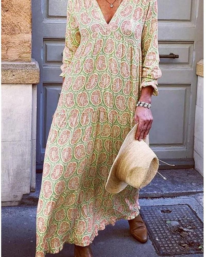 Floriane | Paisley Print Maxi Dress