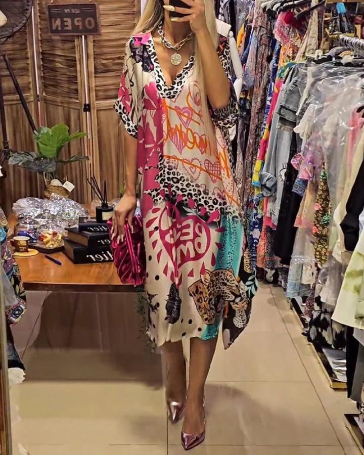 Roxane | Graffiti Print Kaftan