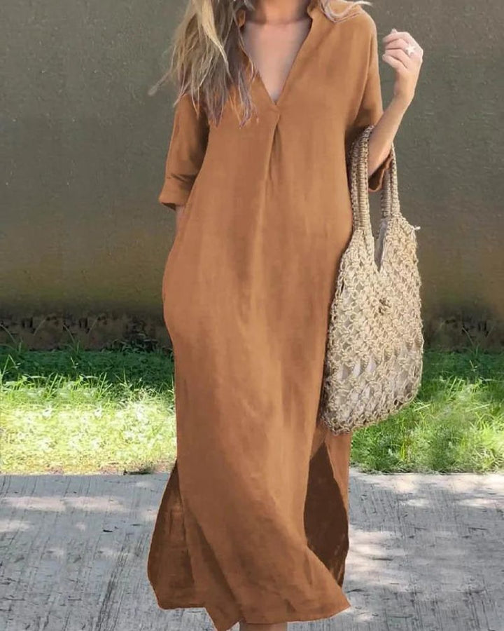 Elise | Linen Maxi Dress