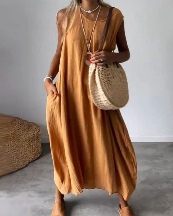 Alma | Linen Maxi Dress