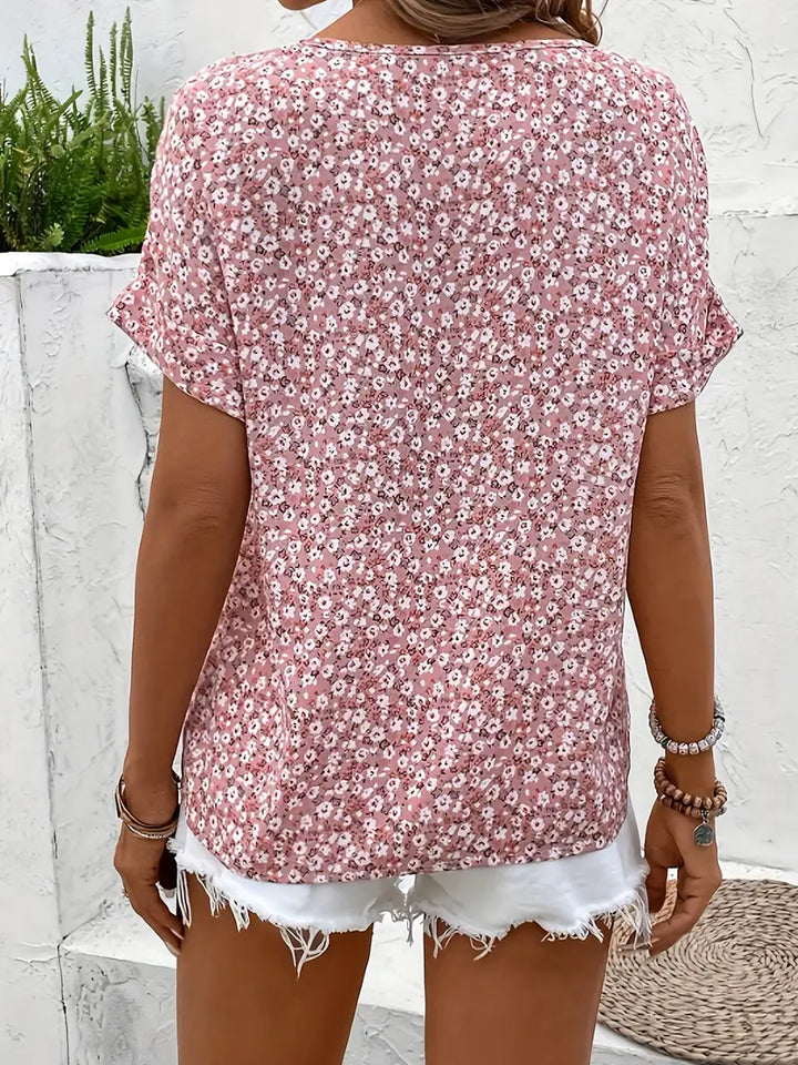 Ruby | Button-Front Floral Top