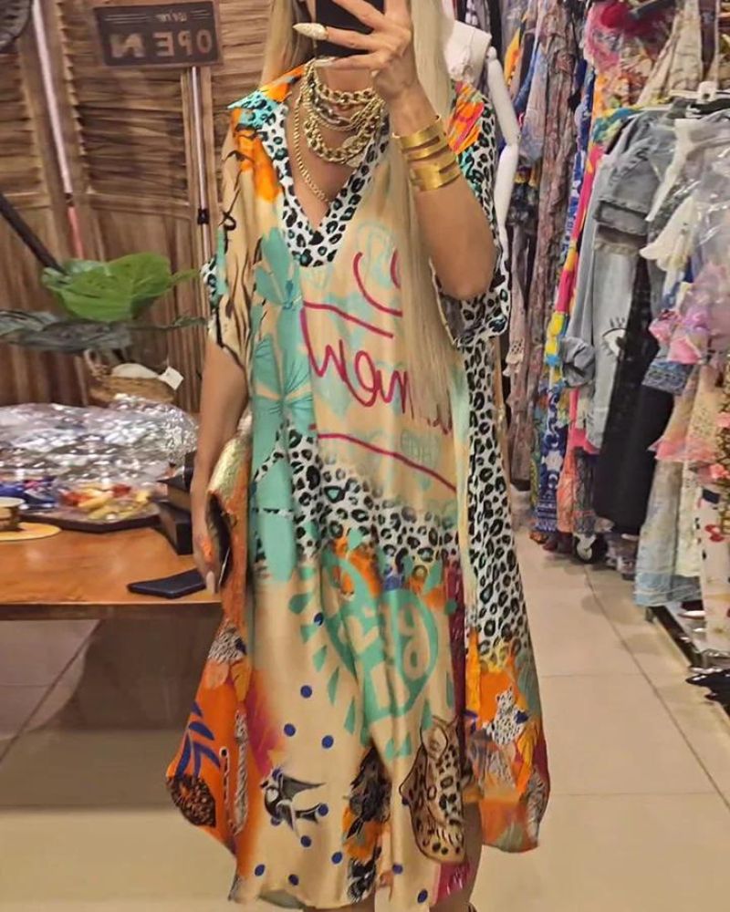 Roxane | Graffiti Print Kaftan