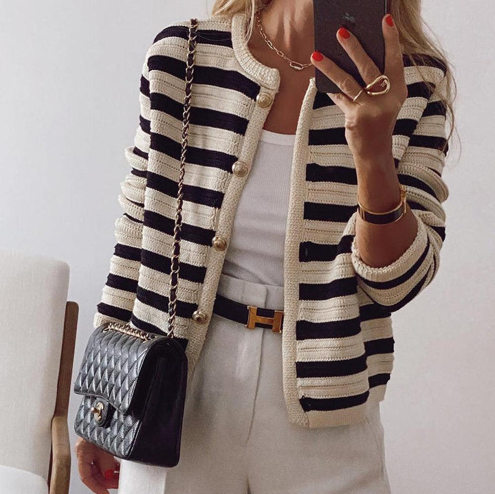 Cami | Striped Knit Cardigan